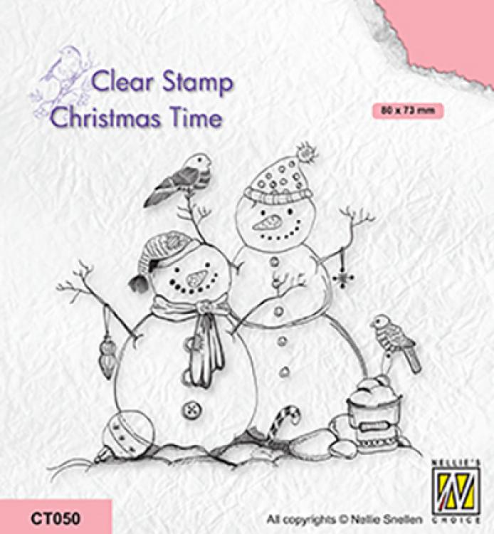 NS Christmas Time Stamp Snowmen CT050