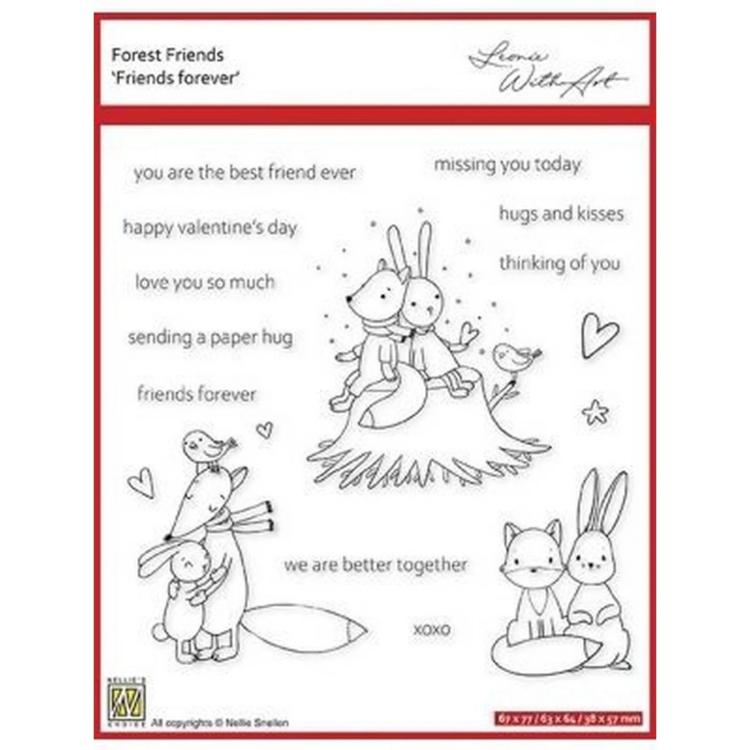 Nellie Snellen Clear Stamps Friends Forever