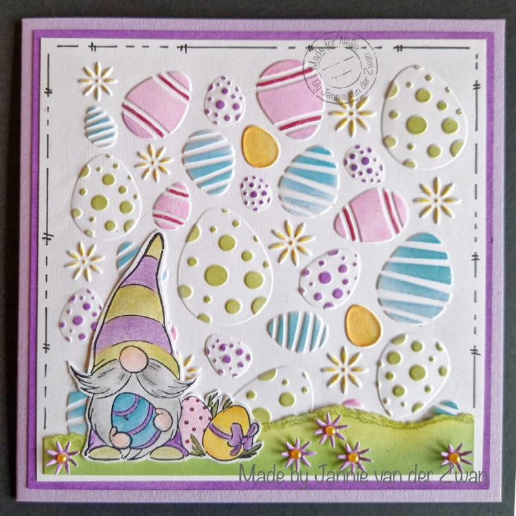 Nellie Snellen Stencil Background Easter Eggs #044