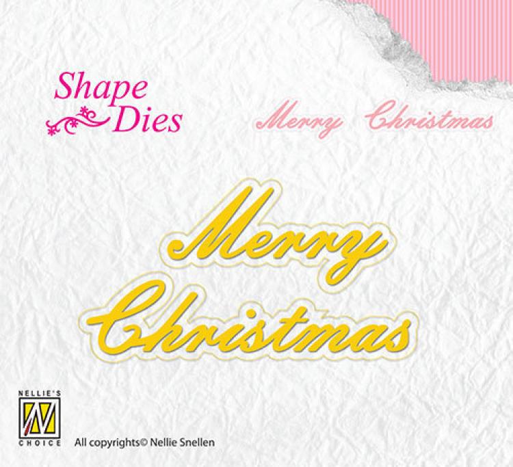 Nellie Snellen Shape Dies Merry Christmas