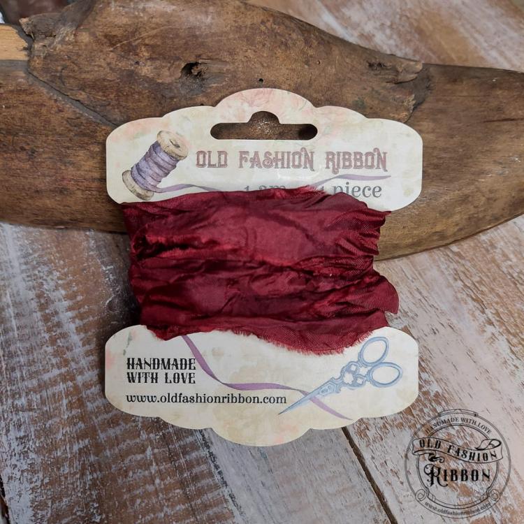 Old Fashion Ribbon BOBBIN Christmas Burgundy #25