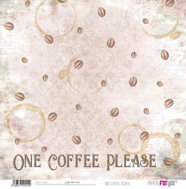 Papers For You 12x12 Paper Pad One Coffee Please #1106