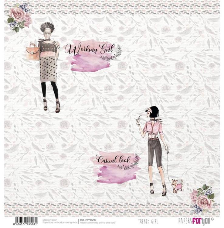 Papers For You 12x12 Paper Pad Trendy Girl #1553