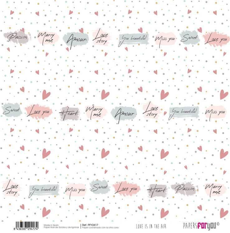 Papers For You 12x12 Paper Pad Love is in the Air #2407