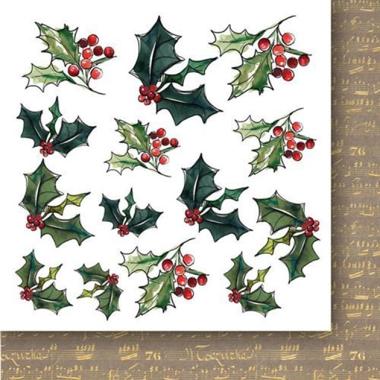 Paper Heaven 6x6 Paper Set Flowers A Christmas Garland