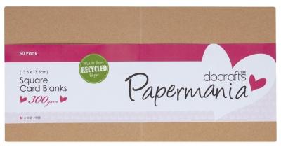 Papermania Karten Quadratisch - Kraftpapier