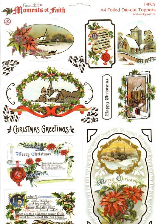 Papermania A4 Die-Cut Foiled Toppers A Joyous Christmas