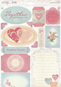 Papermania A4 Die-Cut Toppers Vintage Notes