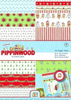 Papermania A4 Paper Pack Christmas Pippinwood #160921