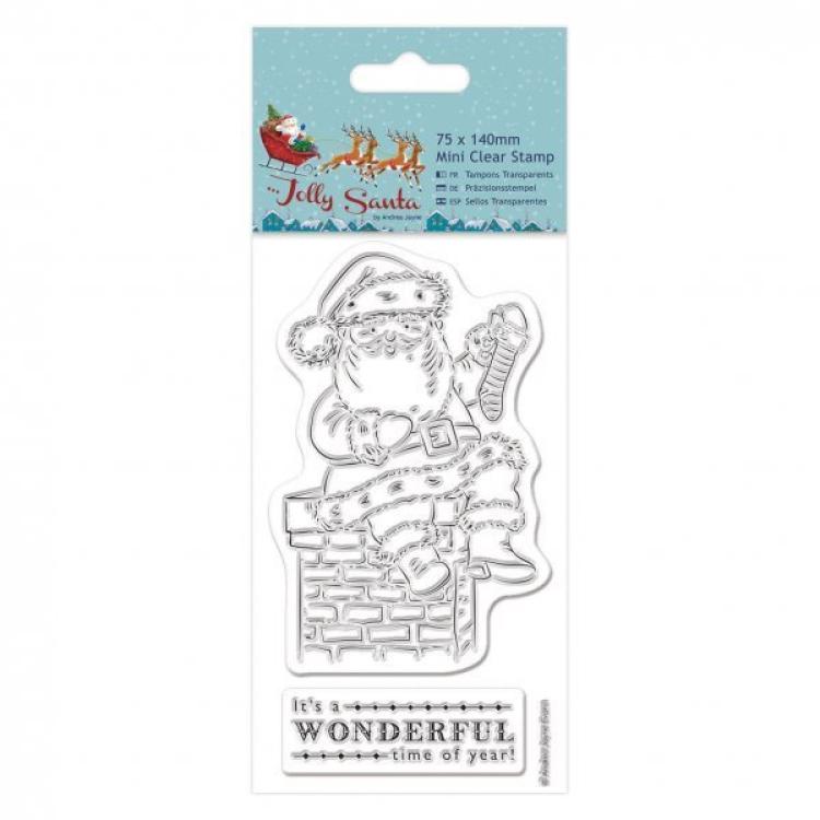 Papermania  Clear Stamps Jolly Santa Chimney