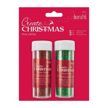 Papermania Create Christmas Fine Glitter Red & Green PMA401901