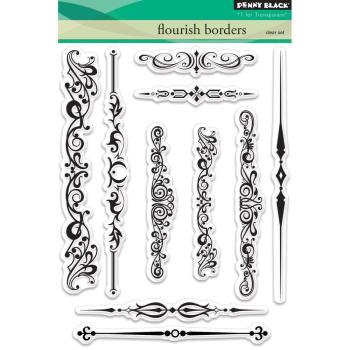 Penny Black Clear Stamp Set Flourish Borders #30462