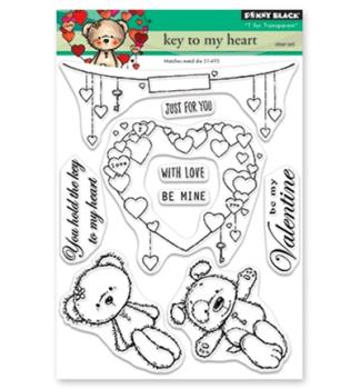 Penny Black Clear Stamp Set Key to my Heart #30-523