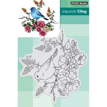 Penny Black Cling Stamp Flower Perch #PB40593