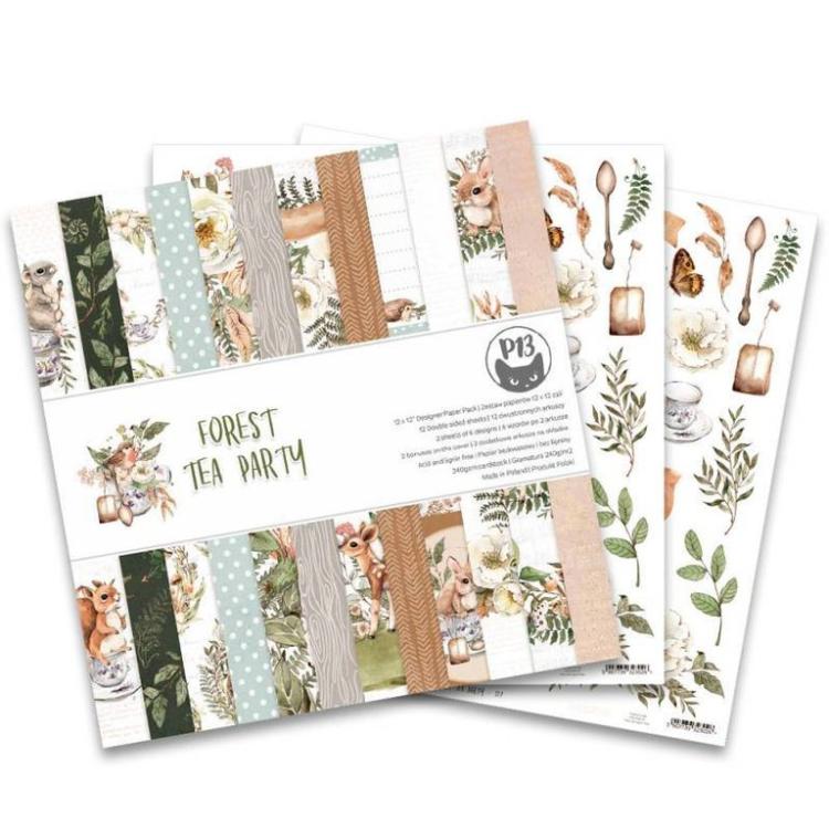 Piatek 13 Bumper Scrapbooking Kit Forest Tea Party mit Stempel