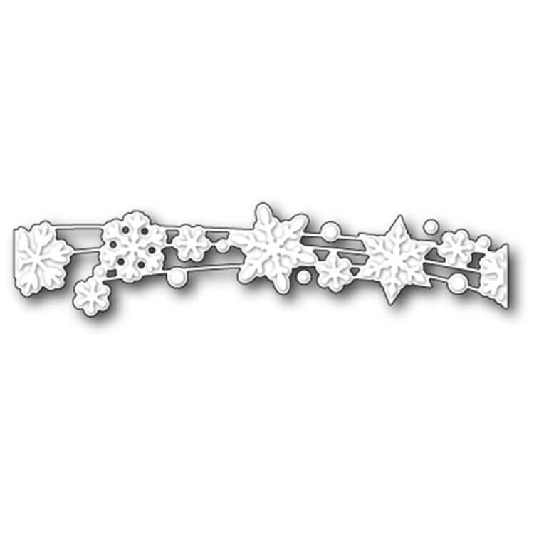 Poppy Stamps Stanzschablone Snowflake Shimmer Ribbon