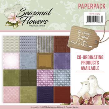 Precious Marieke 6x6 Paper Pad Seasonal Flowers #PMPP10013