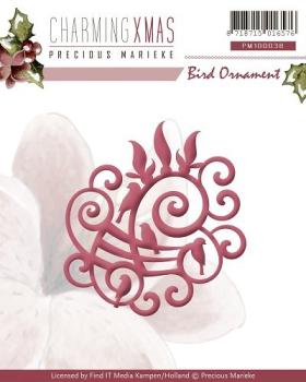 Precious Marieke Charming Xmas Stanzschablone Bird Ornament