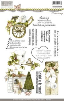 Precious Marieke Rustic Christmas Clear Stamp