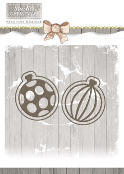 Precious Marieke Rustic Christmas Stanzschablone Bauble Set