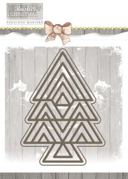 Precious Marieke Rustic Christmas Stanzschablone Rustic Tree