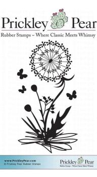 Prickley Pear Cling Stamps Butterflies and Dandelions