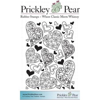 Prickley Pear Cling Stamps Hearts ATC #HH0112