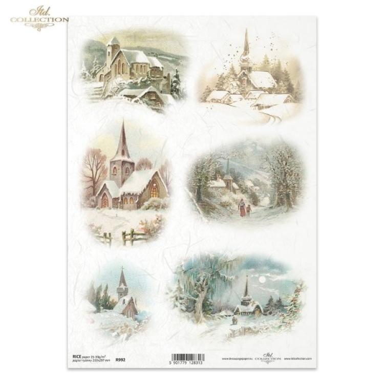 R0992 ITD Collection A4 Rice Paper Winter Pictures