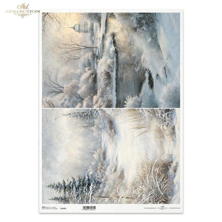 R1392L ITD Collection Botanical Garden in Winter A3 Rice Paper