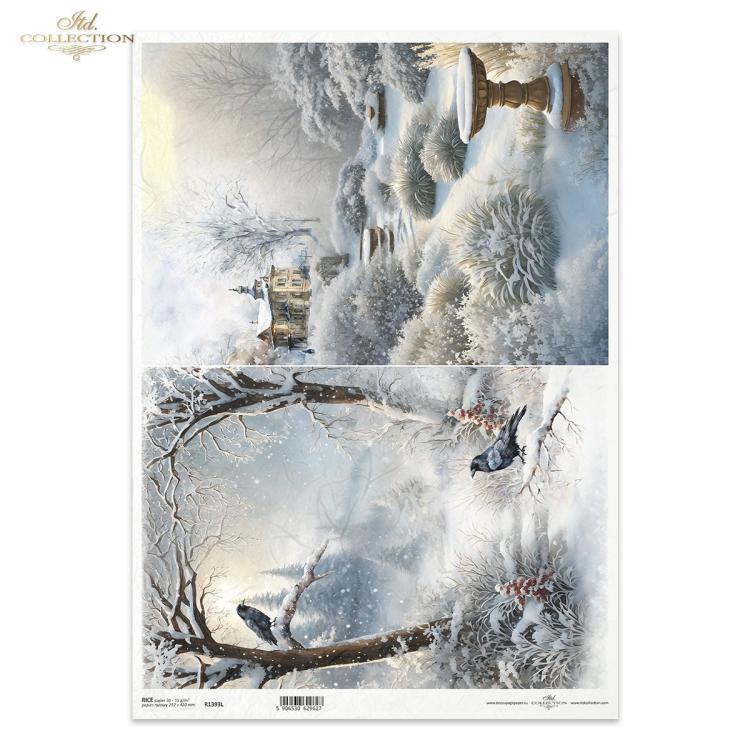 R1393L ITD Collection Botanical Garden in Winter A3 Rice Paper