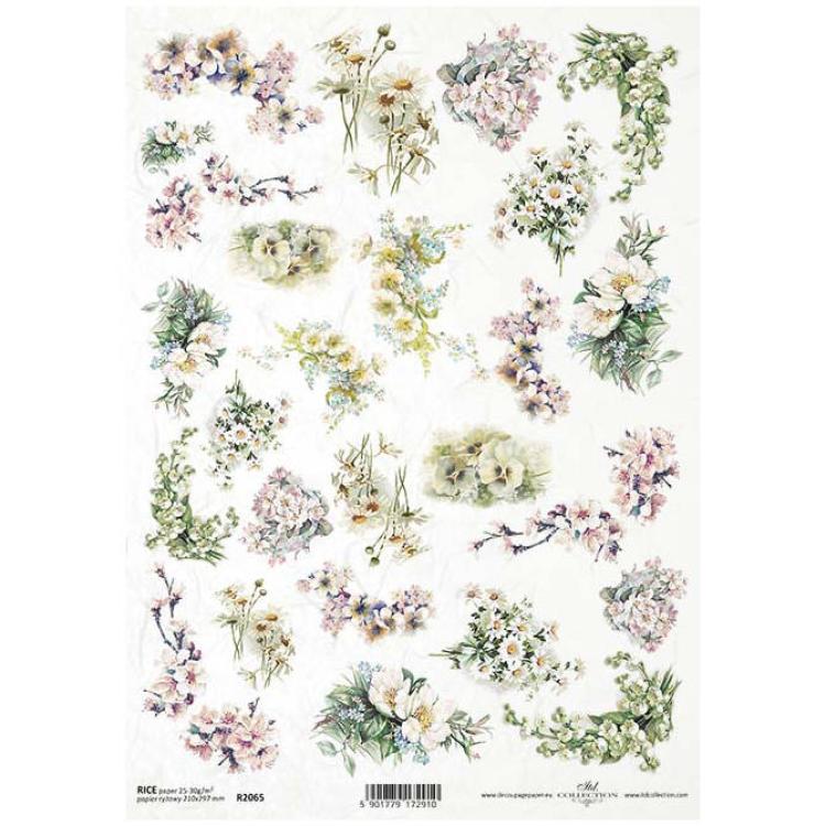 R2065 ITD Collection Flower Post A4 Rice Paper