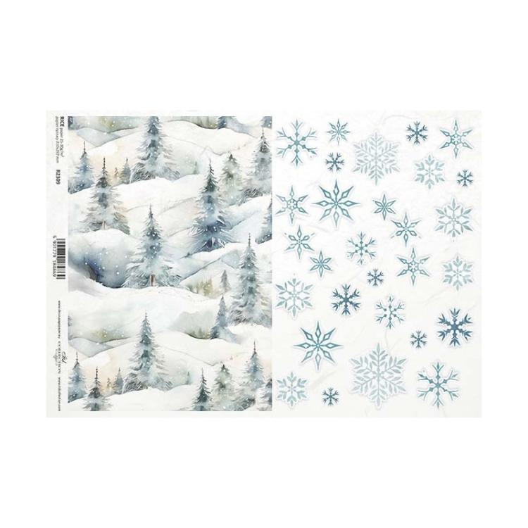 R2309 ITD Collection A4 Rice Paper Christmas Trees