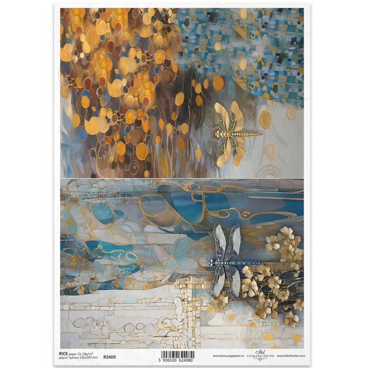 R2409 ITD Collection Inspired by Klimt A4 Rice Paper