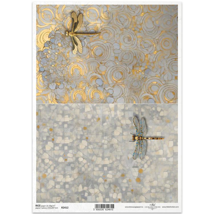 R2412 ITD Collection Inspired by Klimt A4 Rice Paper