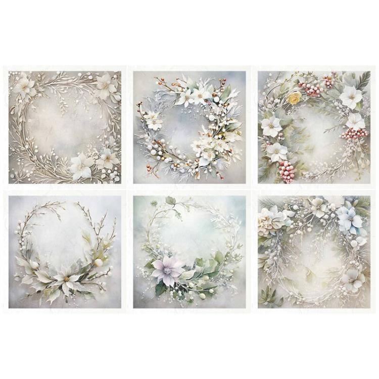 RSM106 ITD Collection Winter Wreaths Mini Rice Paper Set