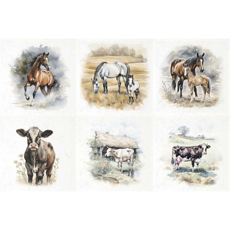 RSM108 ITD Collection Horses Mini Rice Paper Set