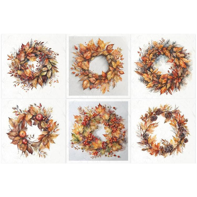 RSM151 ITD Collection Autumn Wreaths Mini Rice Paper Set