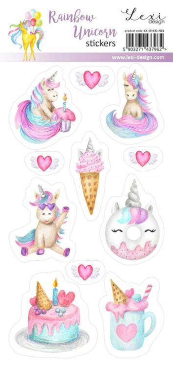 Lexi Design Scrapbooking KIT Rainbow Unicorn