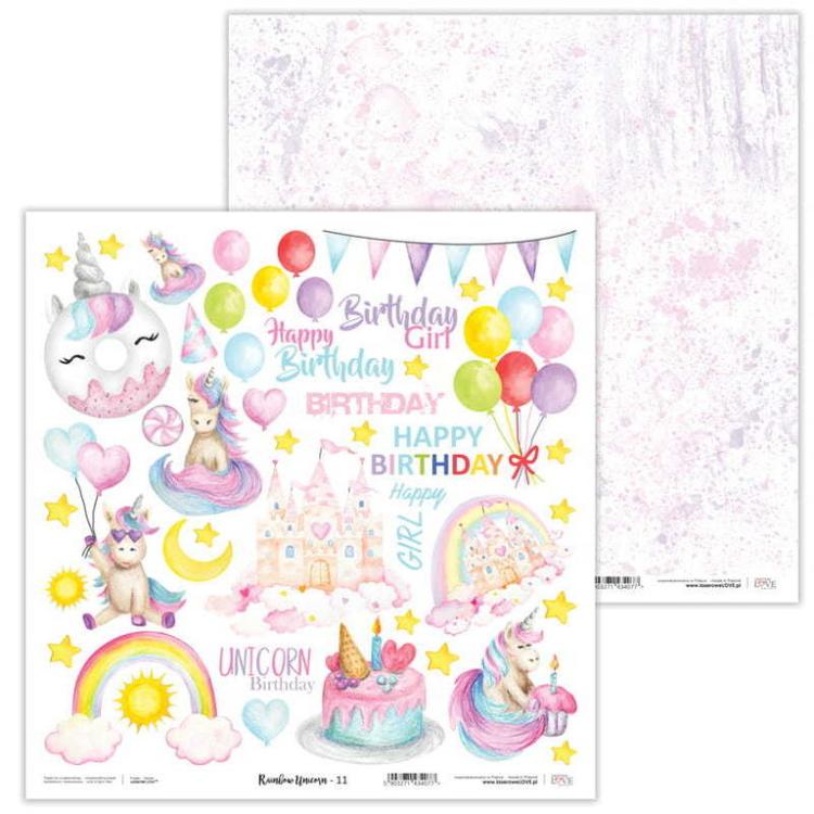 Lexi Design Scrapbooking KIT Rainbow Unicorn