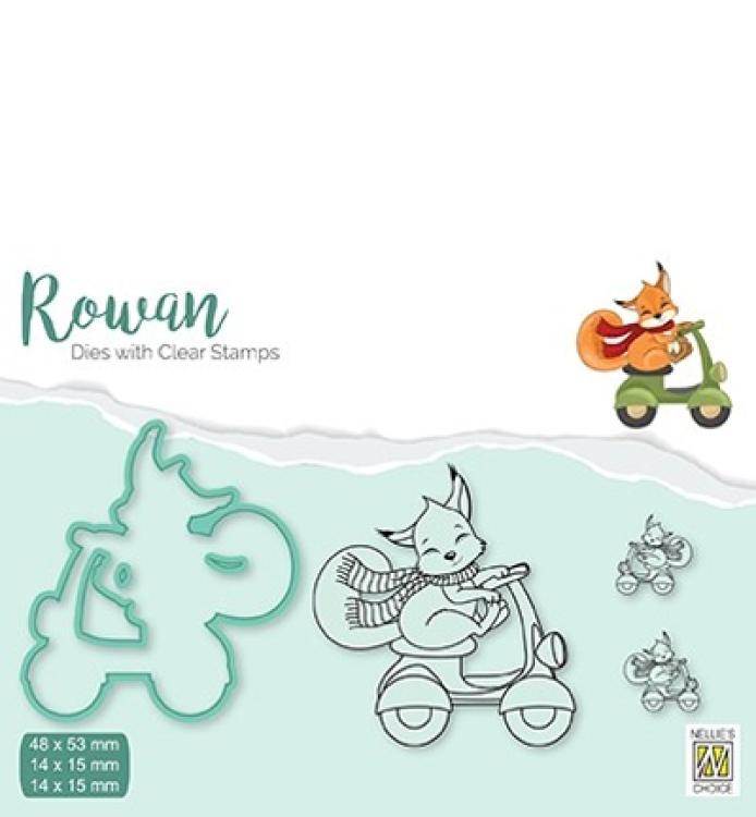 Rowan Dies w Clear Stamps Christmas Fox #04