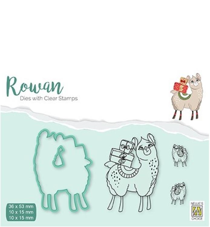 Rowan Dies w Clear Stamps Christmas Lama #02