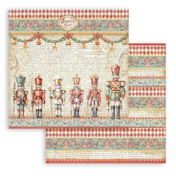 SBB1018 Stamperia The Nutcracker 12x12 Paper Sheets Soldiers 3er Set