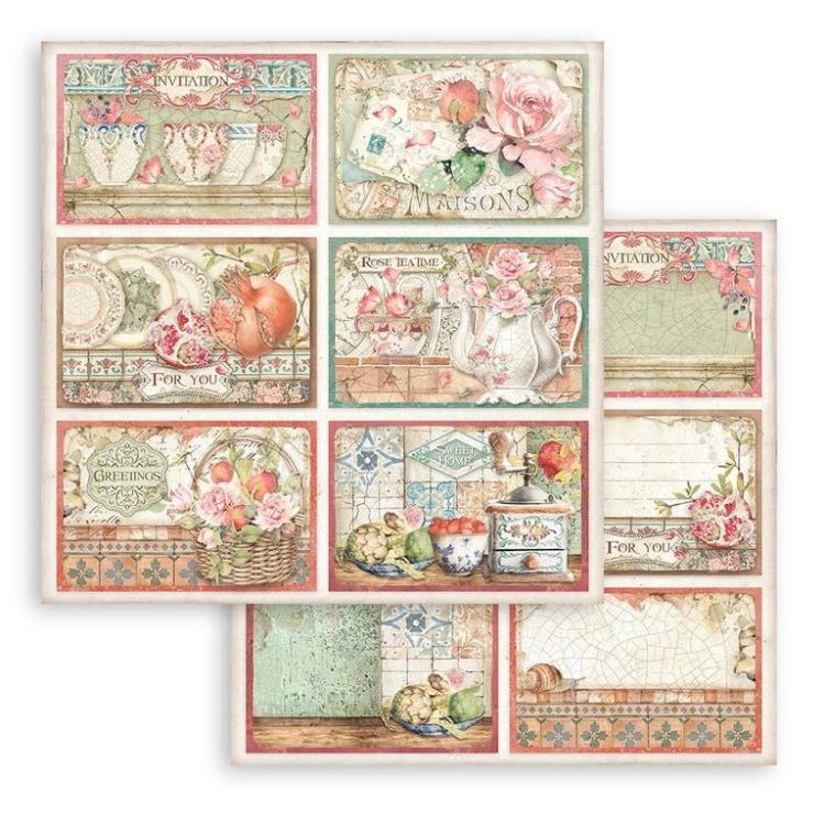 Stamperia 12x12 Paper Set Casa Granada Cards SBB848