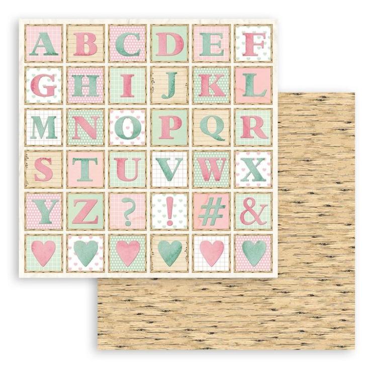 Stamperia 12x12 Paper Set DayDream Alphabet SBB855