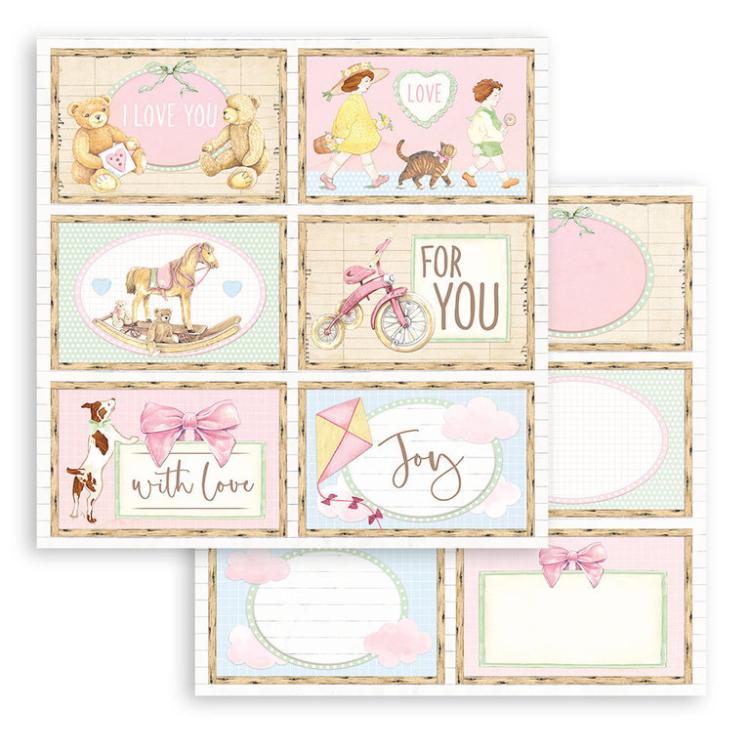 Stamperia 12x12 Paper Set DayDream Cards SBB856