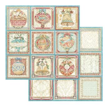 SBB943 Stamperia 12x12 Paper SET Christmas Greetings Tags