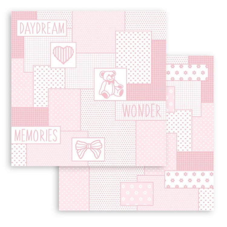 Stamperia 12x12 Paper Pad BabyDream Pink SBBL107