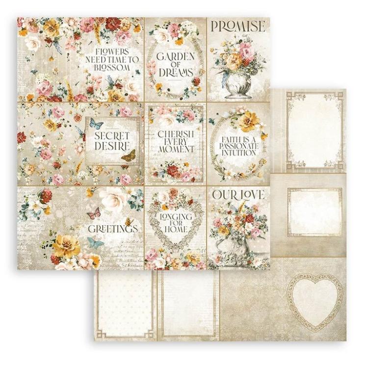 Stamperia 12x12 Paper Pad Garden of Promises SBBL110