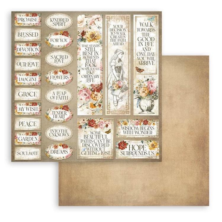 Stamperia 12x12 Paper Pad Garden of Promises SBBL110