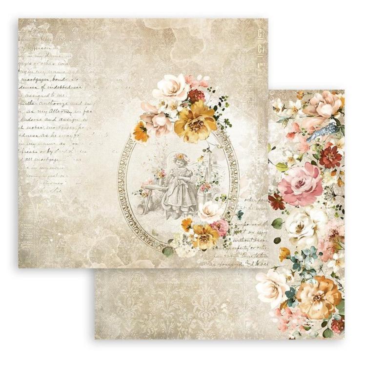 Stamperia 12x12 Paper Pad Garden of Promises SBBL110